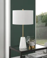 Killian 25.5" Marble Table Lamp with Linen Shade