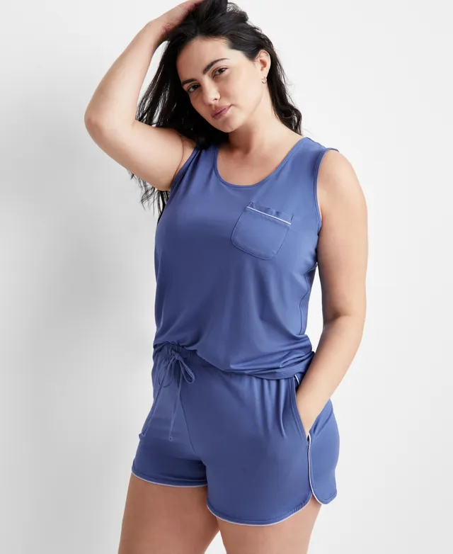 State of Day Women's 2-Pc. Crepe de Chine Short-Sleeve Pajama Set, Created  for Macy's