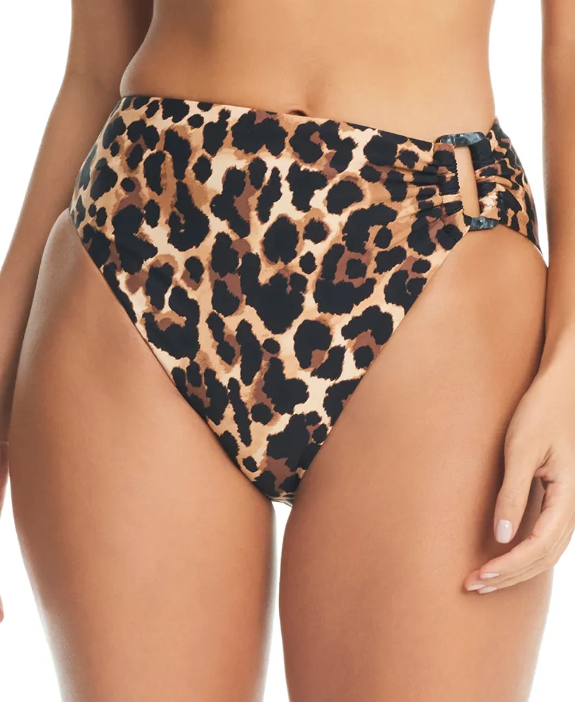Bar Iii Women's Night and Day Cheetah-Print Bikini Bottoms, Created for Macy's