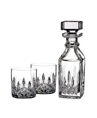 Waterford Connoisseur Lismore Mini Square Decanter & Pair of Tumblers, 16floz