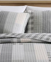 Eddie Bauer Fairview Grey Reversible 3-Piece King Quilt Set