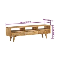 Tv Stand Solid Wood Mango 55.1"x11.8"x16.1"