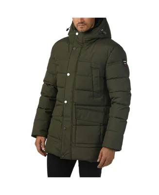 Pajar Men's Teller Channel Quilted Parka with Fixed Hood