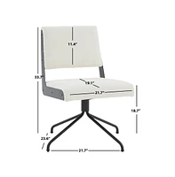 Emmeline Boucle Swivel Office Chair
