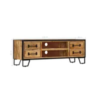 vidaXL Tv Stand with Drawers 47.2"x11.8"x15.7" Solid Wood Mango