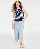 Women's Crewneck Sleeveless Sweater Top, Created for Macy's