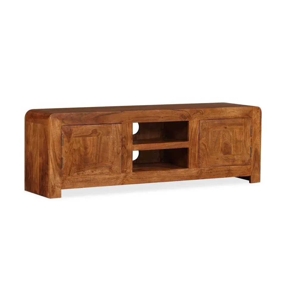 Tv Stand Solid Wood with Honey Finish 47.2"x11.8"x15.7"