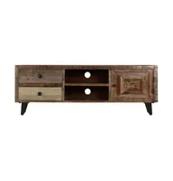 vidaXL Tv Stand 46.5"x11.8"x15.7" Solid Wood Mango