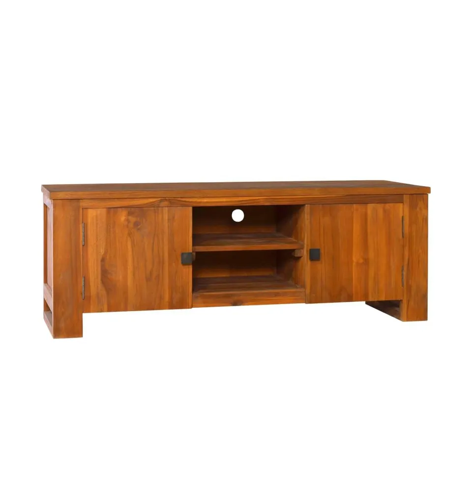 Tv Stand 43.3"x11.8"x15.7" Solid Wood Teak