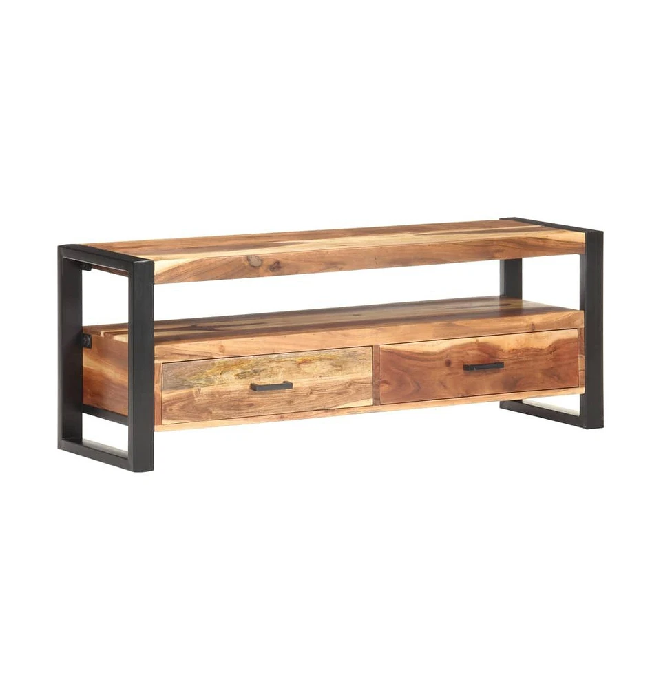 Tv Stand 47.2"x13.8"x17.7" Solid Wood with Honey Finish