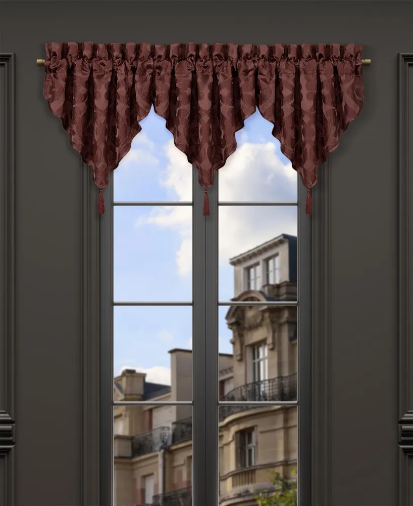 J Queen New York La Boheme Ascot Window Valance, 40" x 21"