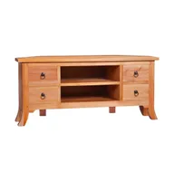 Tv Stand 39.4"x15.7"x17.7" Solid Wood Mahogany