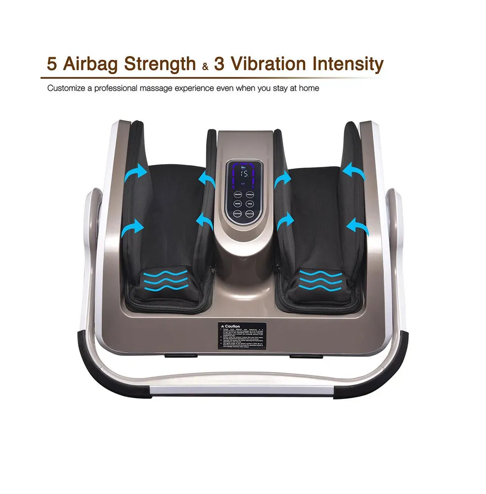Yescom Electric Foot Massage Machine 360° Adjustable with Heat Shiatsu Roller Vibration