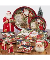 Certified International Magic of Christmas Santa 4 Piece Soup Bowl