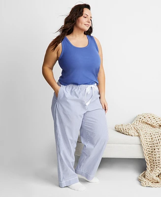 State of Day Women's Printed Poplin Pajama Pants Xs-3X, Exclusively at Macy's