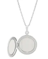 Compass Locket 18" Necklace in Sterling Silver