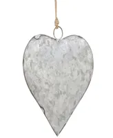 Rosemary Lane Metal Heart Tibetan Inspired Decorative Bell with Hanging Rope, Set Of 3 12", 17", 21"H