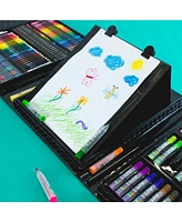 Art 101 Budding Artist Pop-up Easel Doodle Color Art Set, 150 Pieces