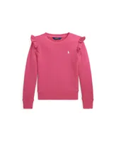 Polo Ralph Lauren Toddler and Little Girls Ruffled Terry Long Sleeve Sweatshirt