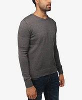 X-Ray Men's V-Neck Honeycomb Knit Sweater