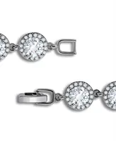 Macy's Cubic Zirconia Round Halo Link Bracelet