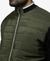 X-Ray Men's Lightly Padded Hybrid Sweater Jacket