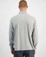 Sun + Stone Men's Spliced Varsity Long Sleeve Polo Shirt, Created for Macy's