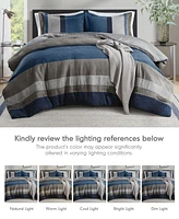 510 Design Boulder Stripe Micro Suede -Pc. Comforter Set