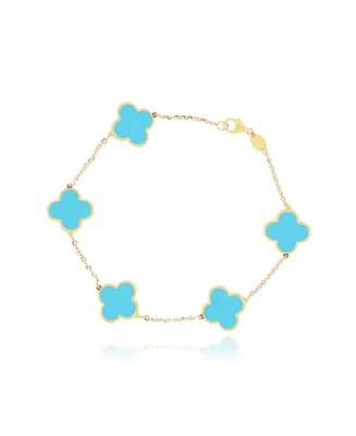 The Lovery Turquoise Clover Bracelet
