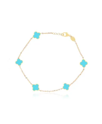 The Lovery Mini Turquoise Clover Bracelet