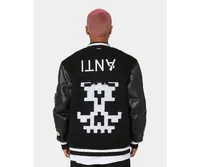 The Anti Order Mens Dead Pixel Leather Varsity Jacket