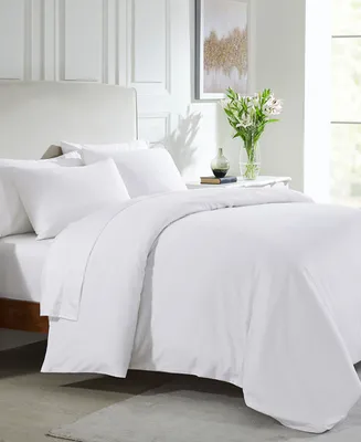 Luxury Duvet Cover Only - 400 Thread Count 100% Cotton Sateen Comforter Cover, Button Closure and Corner Ties by California Design Den
