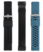 WITHit Unisex Multi Silicone and Stainless Steel Band Set Compatible with Fitbit Charge 5 and 6