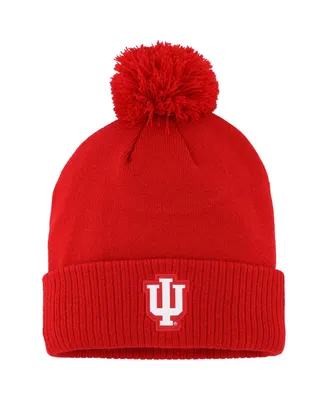 Men's adidas Crimson Indiana Hoosiers 2023 Sideline Cold.rdy Cuffed Knit Hat with Pom