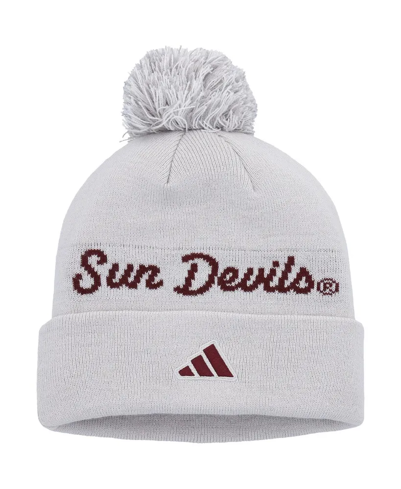 Men's adidas Gray Arizona State Sun Devils Cuffed Knit Hat with Pom