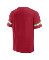 Men's Fanatics Scarlet San Francisco 49ers Jersey Tackle V-Neck T-shirt