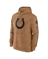 Men's Nike Brown Distressed Indianapolis Colts 2023 Salute To Service Club Pullover Hoodie