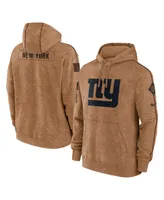 Men's Nike Brown Distressed New York Giants 2023 Salute To Service Club Pullover Hoodie