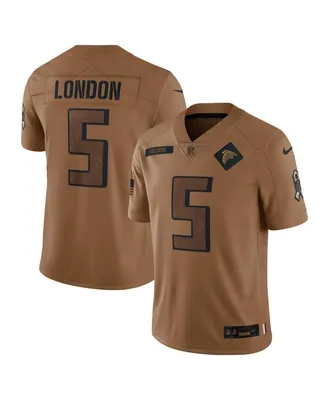 Men's Nike Drake London Brown Distressed Atlanta Falcons 2023 Salute To Service Limited Jersey