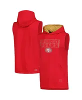 Men's Msx by Michael Strahan Scarlet San Francisco 49ers Marathon Sleeveless Pullover Hoodie