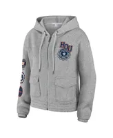 Women's Wear by Erin Andrews Gray Houston Astros Full-Zip Hoodie