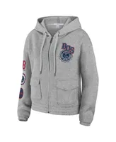 Women's Wear by Erin Andrews Gray Boston Red Sox Full-Zip Hoodie