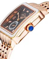 GV2 by Gevril Women's Bari Tortoise Rose Gold Stainless Steel Watch 34mm