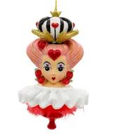 Kurt Adler 6.25" Hollywood Hats Queen of Hearts Ornament