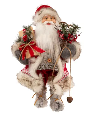 Kurt Adler 18" Santa with Gift Box and Bells