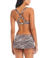 Bleu Rod Beattie Animal Instinct Twist Front Bikini Top Swim Skirt