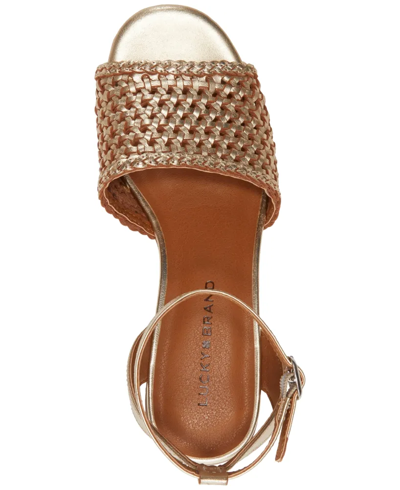 Lucky Brand Women's Modessa Woven Ankle-Strap Dress Sandals