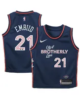 Infant Boys and Girls Nike Joel Embiid Navy Philadelphia 76ers 2023/24 Swingman Replica Jersey - City Edition