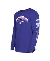 Men's New Era Purple Utah Jazz 2023/24 City Edition Long Sleeve T-shirt