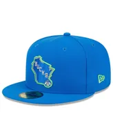 Men's New Era Blue Milwaukee Bucks 2023/24 City Edition Alternate 59FIFTY Fitted Hat